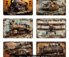 Collection Transport themed tin signs free postage