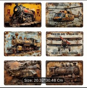 Collection Transport themed tin signs free postage