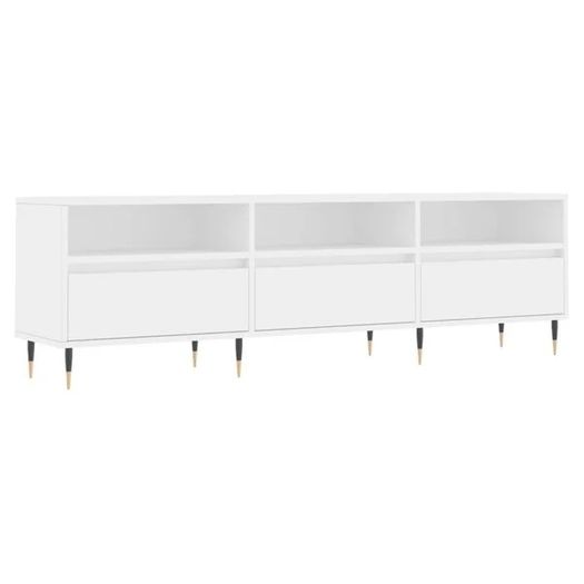 TV Cabinet White 150x30x44.5 cm Engineered Wood