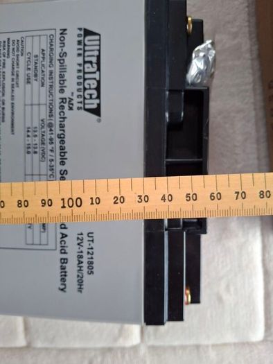 Ultratech Ut-1270 12v - 18ah Lead Acid Rechargeable 20hr Battery Brand New  !