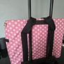 Sewing Machine Wheeled Trolley Rolly Bag in Mauve Polka Dot Image 2