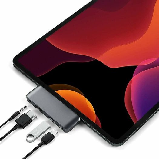 Satechi Type-C Mobile Pro Hub with USB-C PD Charging, 4K HDMI, USB 3.0, 3.5mm