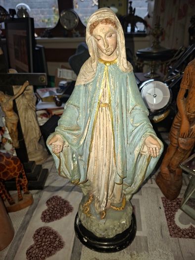 Vintage Virgin Mary Statue Our Lady of Grace and St. Joseph with Christ Child Statue, PRICE IS FOR 1 ONLY