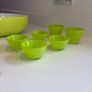 Fruit / Salad Bowl & 6 tea light holders lime green Image 3