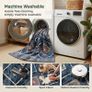 Machine Washable Large Rugs Living Room, 180x270 cm Non-Slip Area Rugs, Short Pile Blue Rug for Bedroom, Hallway, Bedroom, and Kitchen, Office, Blue Image 6