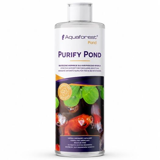 Aquaforest Purify Pond 500ml - A preparation supporting fish in fighting white spot disease and skin infections.