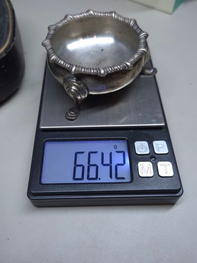 Antique Sterling Silver Salt Cellars Sheffield 1902 Cased Pair