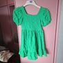 Green dress and Cardigan 9-10years Image 3