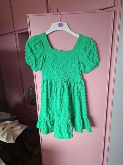 Green dress and Cardigan 9-10years