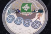 2011 St Brendan 10 Euro Coloured Silver coin in Box