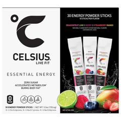 Celsius Live Fit Essential Energy Powder Sticks 30-Pack  American Import