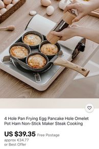 20 x 4 Hole Pans - Eggs / Omelettes / Pancake Maker - Job Lot Clearance - Rrp 39 Euro Each!