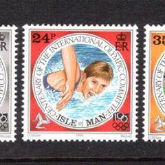 1994 Isle of Man Centenary of International Olympic Games Commemorative Stamps Mint Never Hinged (MNH)