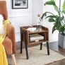 Nightstand, End, Stackable Side, Coffee Table with Open Front Storage Compartment, Retro Rustic Chic Wood Look, Accent Furniture with Metal Legs, Vintage (FREE SHIPPING) Image 2