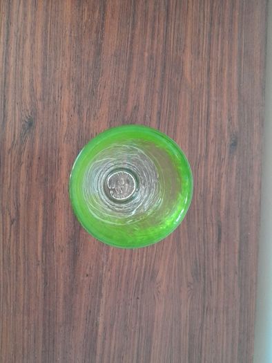 Vintage Kosta Boda Green Swirl Glass