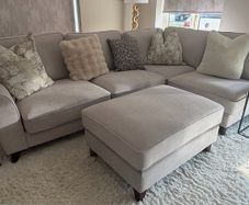 EZ Living Interior L shaped Sofa and Swivel Chair