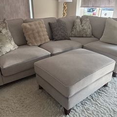 EZ Living Interior L shaped Sofa and Swivel Chair
