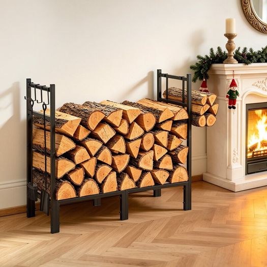 Firewood Rack 250kg with Log Carrier Bag
