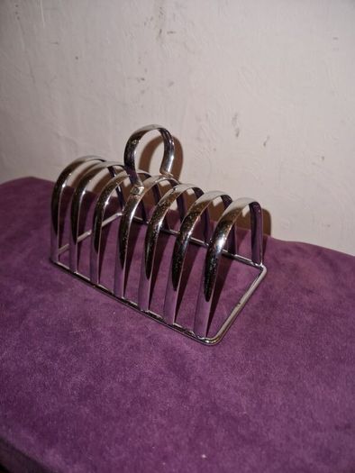 Vintage silver toast rack made in England