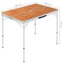 Folding Camping Table with 2 Benches Aluminium Brown Image 7