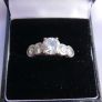Vintage Sterling Silver Round-cut CZ Engagement Ring Size P - 3,90g Image 5