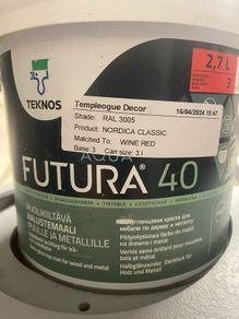 2.7 ltr of  Teknos futura 40 paint
