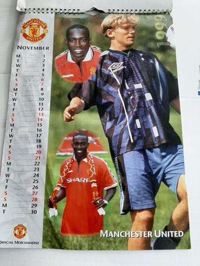 Vintage Man United 1999 calendar