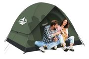 Camping Tent 2 3 Man Dome Tents  Waterproof and Windproof Lightweight Easy Setup, Large Double Layer Tents with Removable Outer Tarp, Portable Outdoor Tent for Outdoor Hiking Backpacking