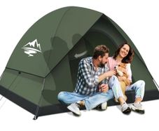 Camping Tent 2 3 Man Dome Tents  Waterproof and Windproof Lightweight Easy Setup, Large Double Layer Tents with Removable Outer Tarp, Portable Outdoor Tent for Outdoor Hiking Backpacking