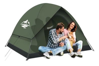 Camping Tent 2 3 Man Dome Tents  Waterproof and Windproof Lightweight Easy Setup, Large Double Layer Tents with Removable Outer Tarp, Portable Outdoor Tent for Outdoor Hiking Backpacking