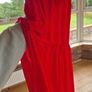 Red Velour Cape size 6-8 years Image 3