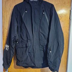 Black Hooded Outdoor Ski Jacket