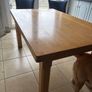 Oak Finish Solid Wood Dining  Table Image 3