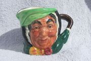 ROYAL DOULTON (D6045) - a vintage miniature character jug of Sairey Gamp (c.1940's). An early issue, scarcer thus.