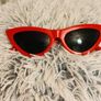 Retro Cat Eye Sunglasses  Red Frame Image 6