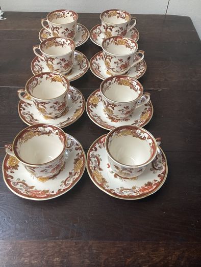 Masons Ironstone  Brown Velvet Cups and Saucers