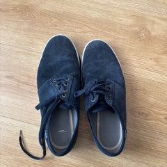 "Men's Clarks Navy Suede Lace-Up Shoes - Size 9.5- Great Condition"