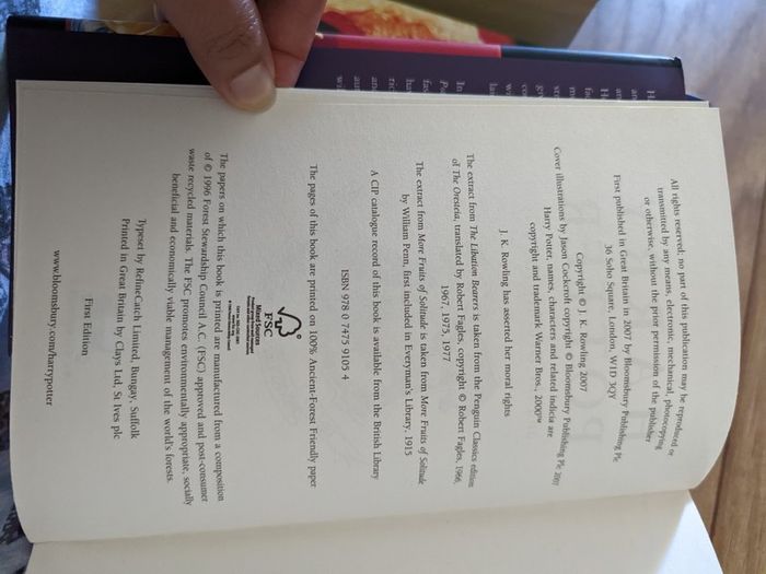 Harry Potter book collection (all 7 books)