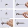 5 Pack 85 mm Spring Door Stop Metal Door Stoppers with Screws and Base Plate (FREE POSTAGE) Image 2