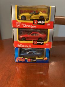 3 Burago cars made in Italy 1/43