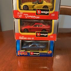 3 Burago cars made in Italy 1/43