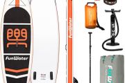 Inflatable Stand-Up Paddleboard, 325 x 84 x 15 cm, Complete Accessories, Adjustable Paddle, Pump, ISUP Travel Backpack, Lead, Waterproof Bag, Up to 150 kg Load Capacity (FREE POSTAGE)