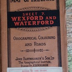 Vintage Map of Wexford and Waterford