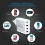 CELBRO QC 3.0 & PD/QC4.0 USB 4 Ports Wall Fast Charger 48W [2 Power Plugs (US/UK)] (Brand New/Warranty) Image 5