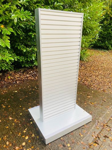 Shop Display Stand - Slat Wall - Brushed Chrome Finish!