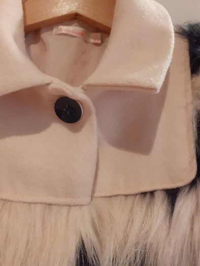 Billie blush designer Faux fur jacket