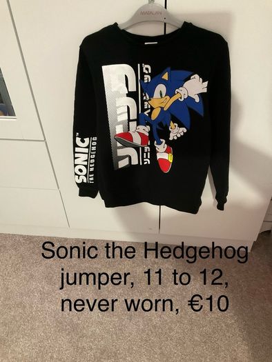 Sonic the Hedgehog jumper, 11 to 12 , never worn
