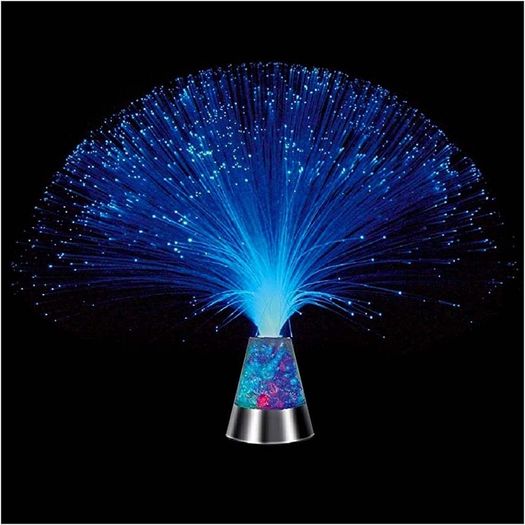 Colour Changing Fibre Optic Crystal Lamp - 13.5" Mood Lamp for Bedroom & Living Room Battery Powered (FREE POSTAGE)