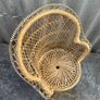 Vintage rattan Dolls (SIZE) peacock chair c1970 Image 4