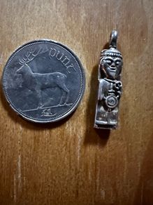 unusual double sided silver figure